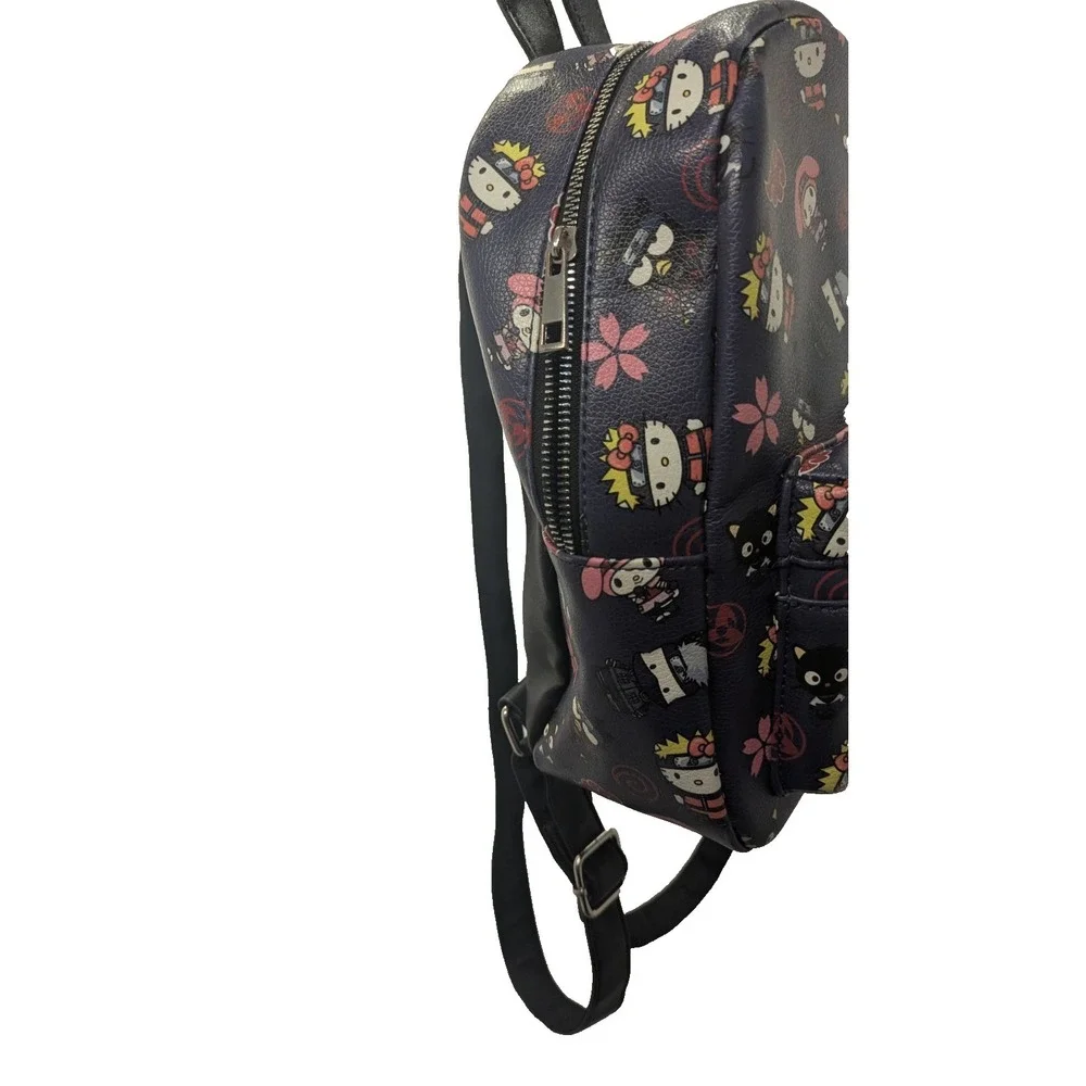 Naruto Shippuden x Hello Kitty Mini Backpack Sanrio Anime Faux Leather Bag